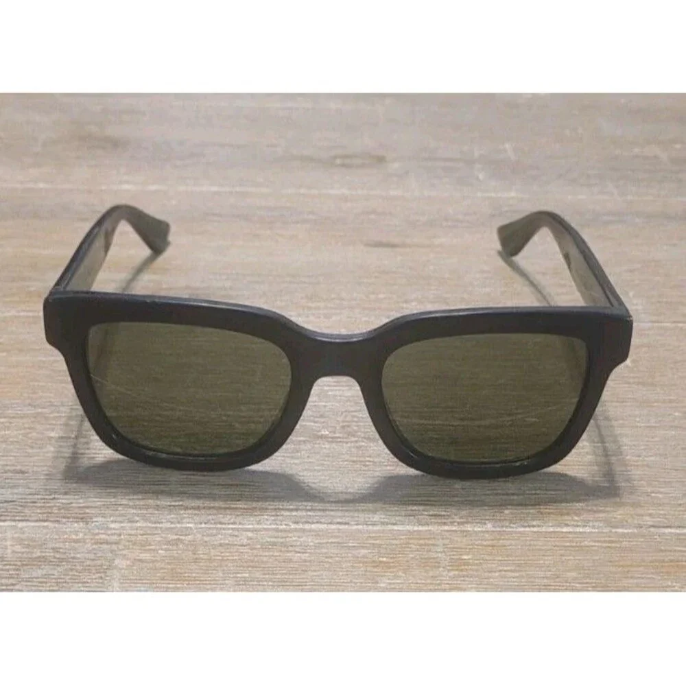 GUCCI GG 0001S 002 BLACK RED GREEN AUTHENTIC SUNGLASSES 52-21
